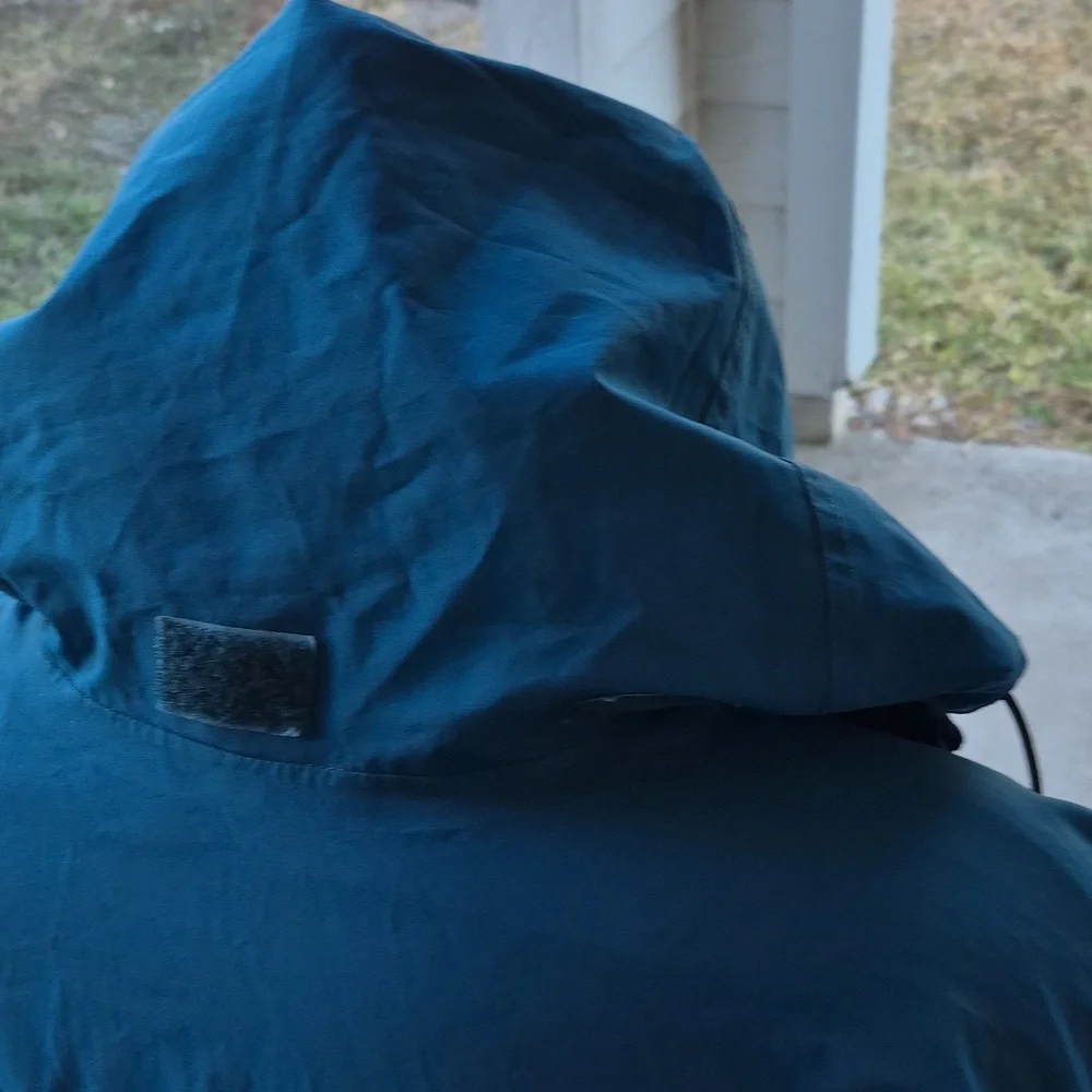 THE NORTH FACE Stowaway III Teal Goretex Poly Nylon Shell Mens XL Zip Jacket VTG
